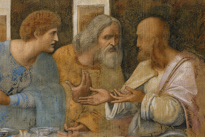Detail: the far end of the table