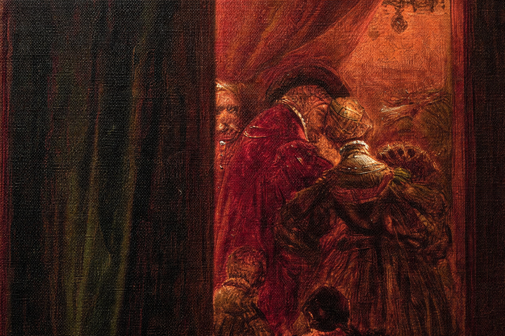 Detail: the ball through the doorway
