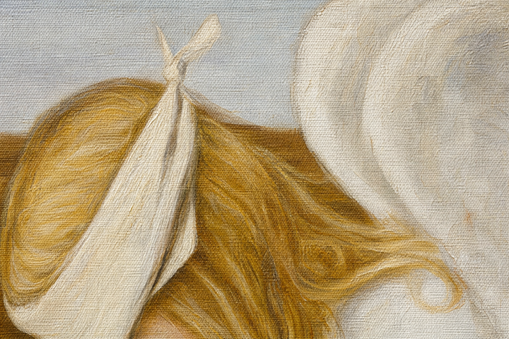 Detail: the bandage over the angel's eyes