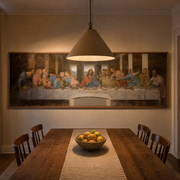 The Last Supper above a dining table