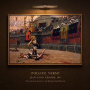 Museum placard: Pollice Verso, Jean-Leon Gerome, 1872