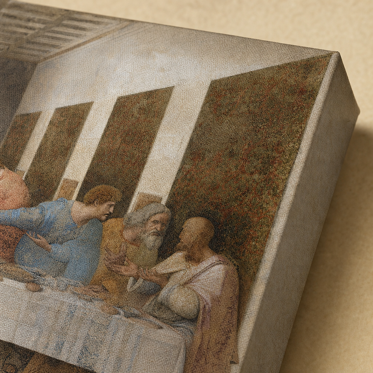 Frameless gallery wrap corner