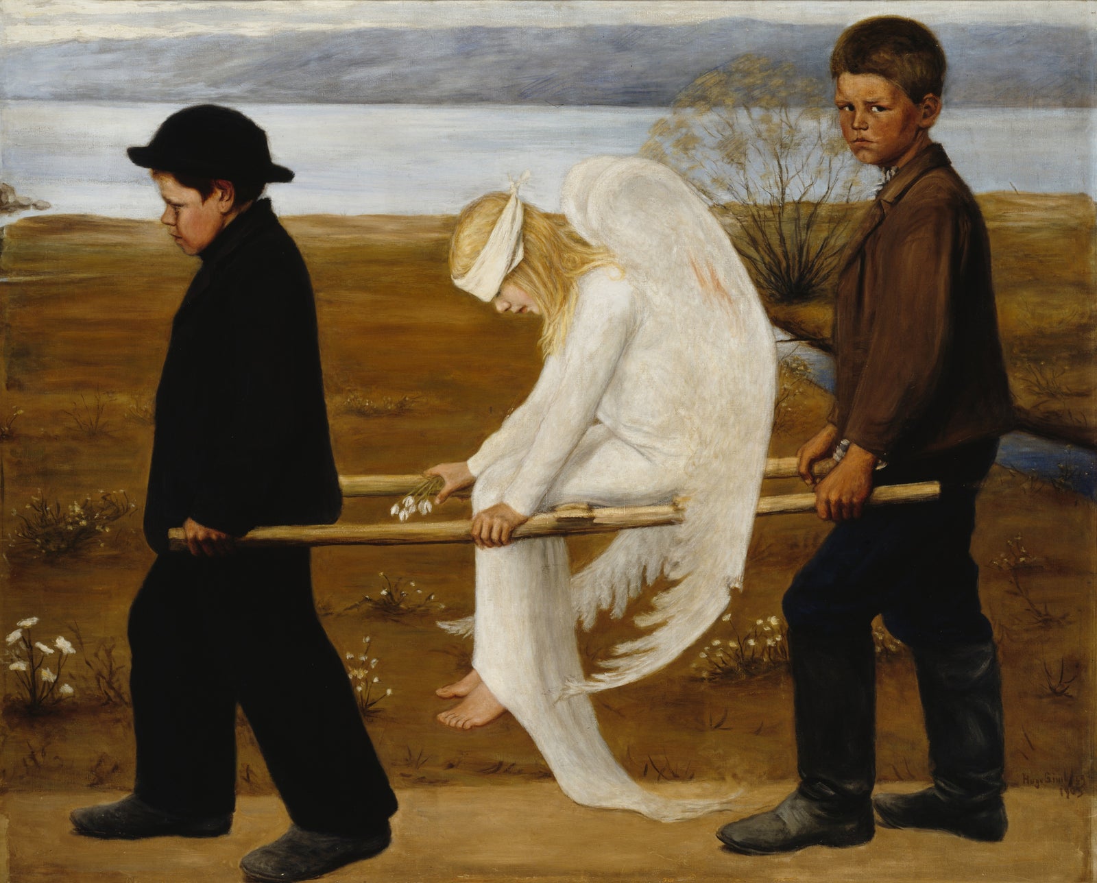 The Wounded Angel by Hugo Simberg, 1903, full painting